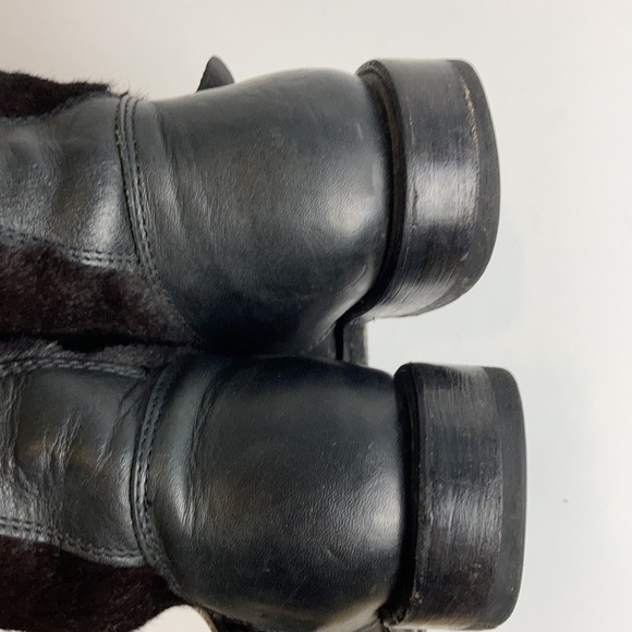 FRYE Veronica Leather Calf Hair Short Boot 6.5 Biker Western Y2K 90’s Grunge - Picture 9 of 16